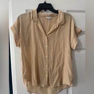 Lucky Brand plaid short sleeve button up